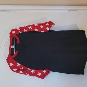 iLtex T-shirt Red White and Blue Stars Size Large